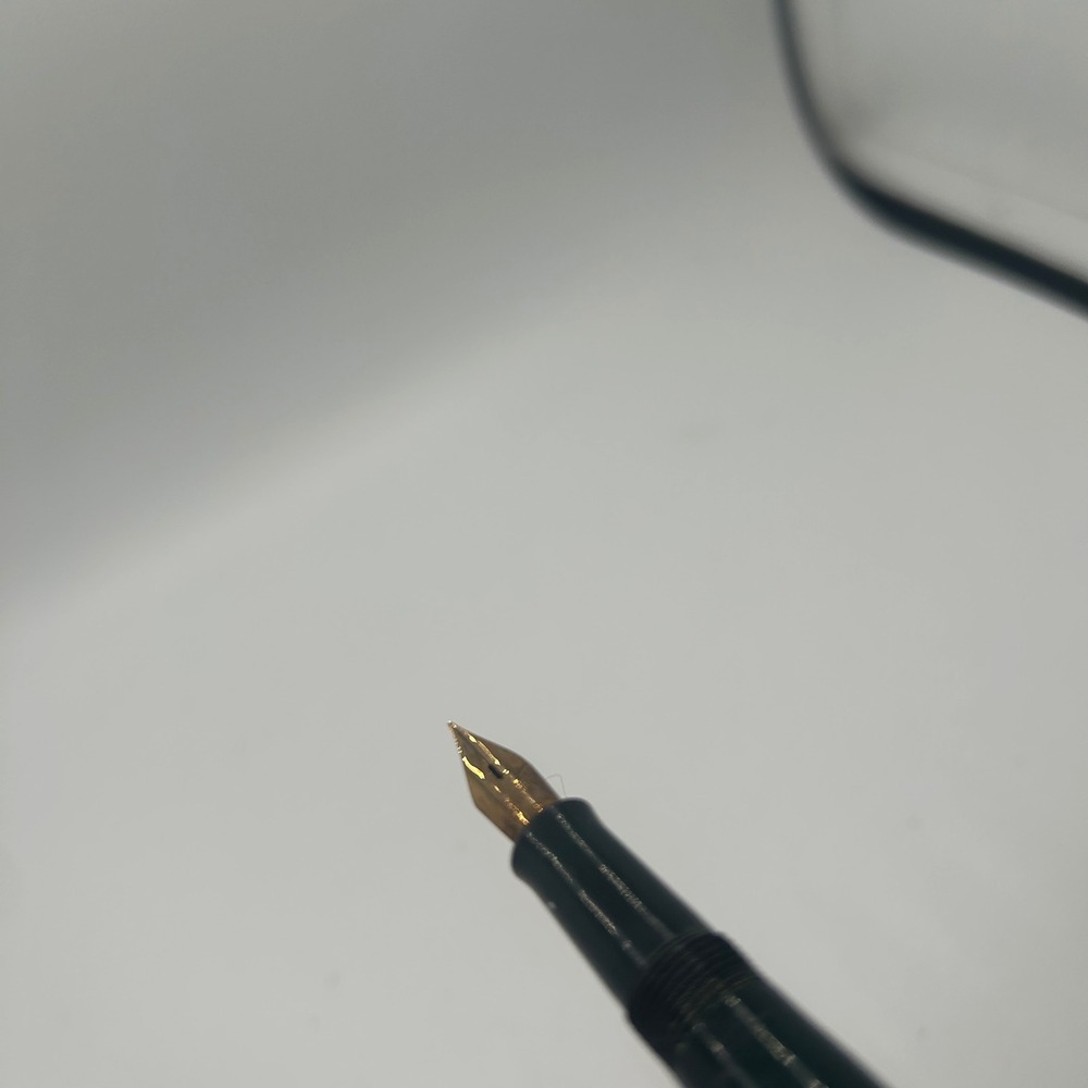 Eversharp Symphony 500 Fountain Pen Raymond Loewy Slipper Cap Green Vintage Good - Picture 3 of 4